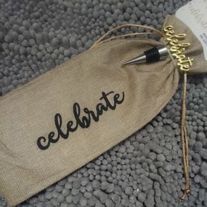 Burlap Wine Bag and Stopper